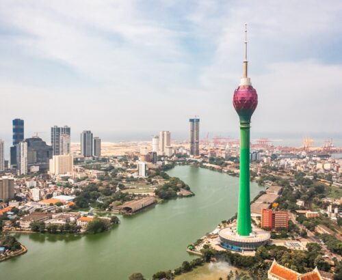 Aerial,View,Of,Colombo,City,On,A,Sunny,Day